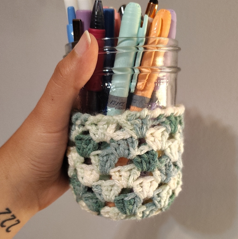 Handmade Crochet Jar Cozy